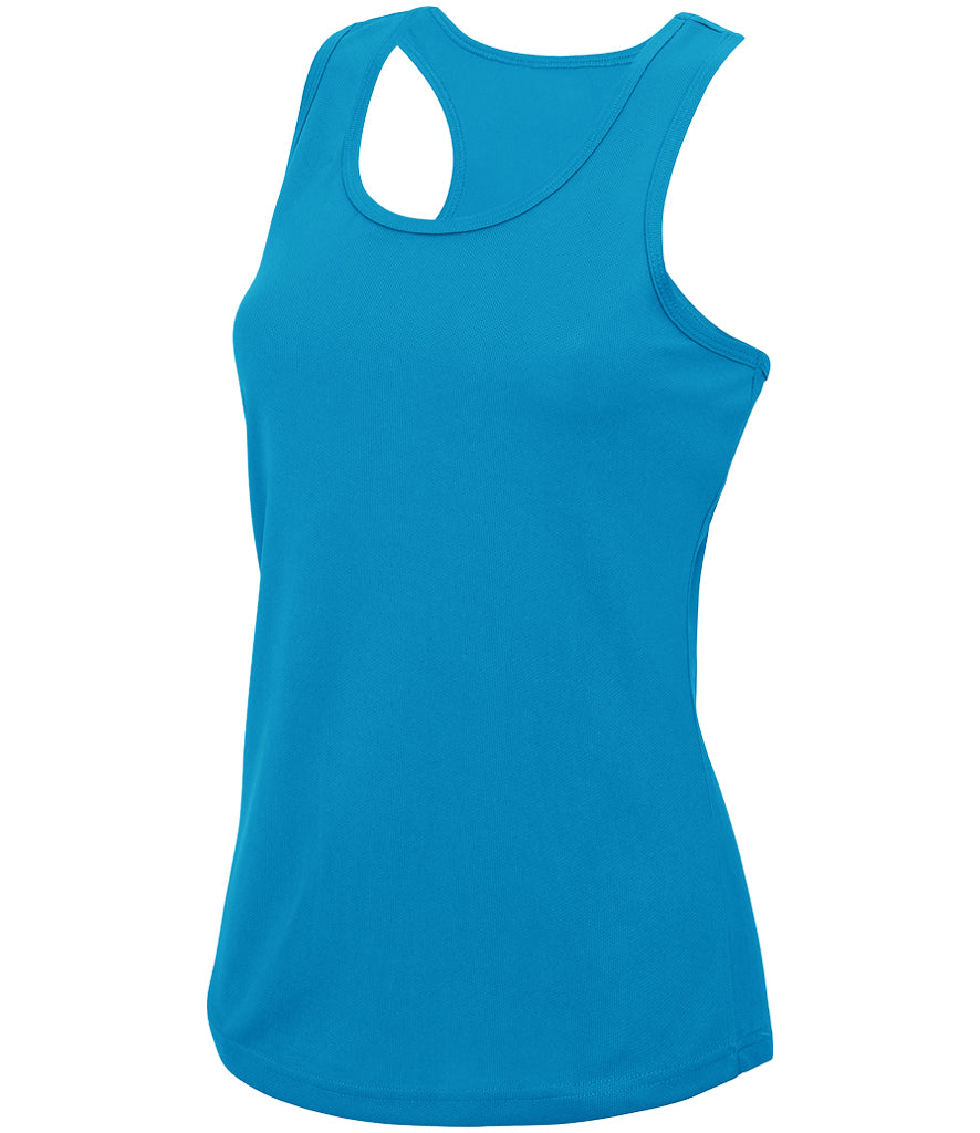 Light blue tank top on a white background