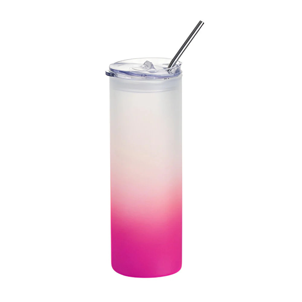 Frosted Gradient Coloured Water Bottles - 750ml Plastic Lid - Custom Printed