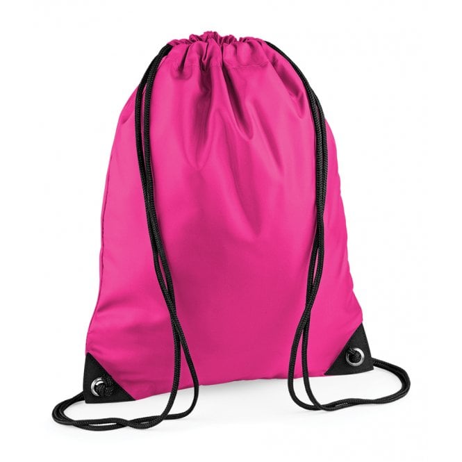 Bagbase premium gymsac, fuschia, custom printed, personalised