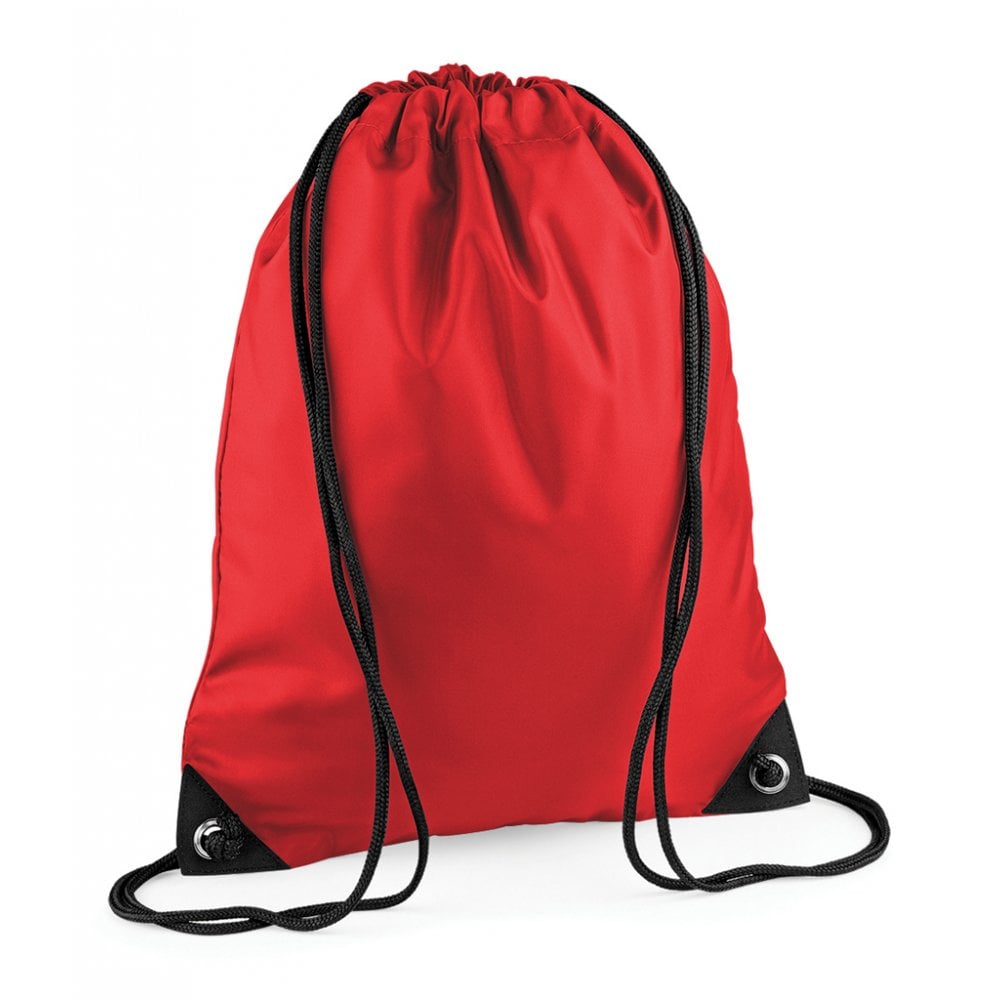 Bagbase premium gymsac, red , custom printed, personalised