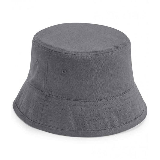 Beechfield organic cotton bucket hat, grey, for custom printing