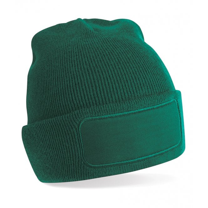 Beechfield printers beanie, bottle green, custom printed, personalised