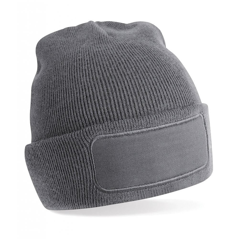Beechfield printers beanie, charcoal, custom printed, personalised