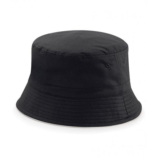 Beechfield reversilble bucket hat, black/grey, for custom printing