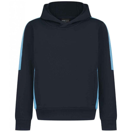 Finden & Hales Kids Team Hoodie, Navy/Sky Blue, Custom Print