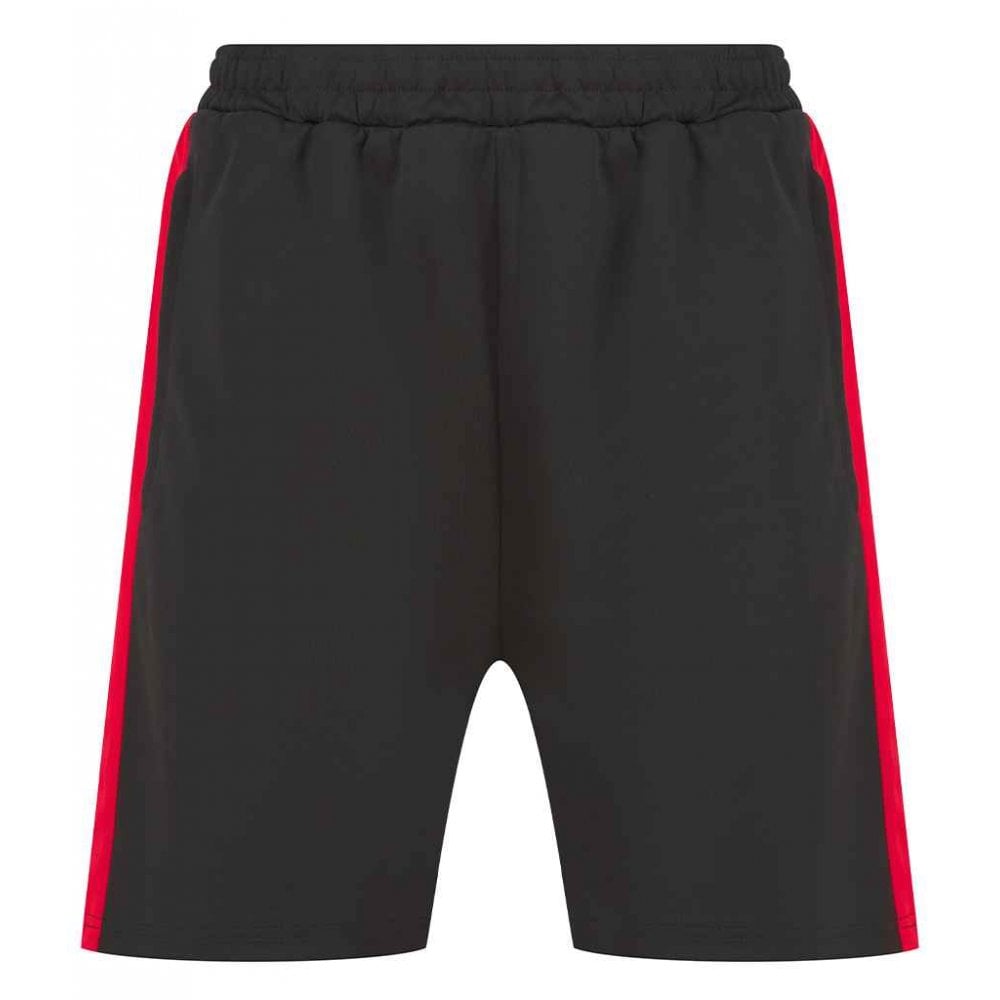 Finden & Hales Knitted Shorts, Black/Red, Custom Print