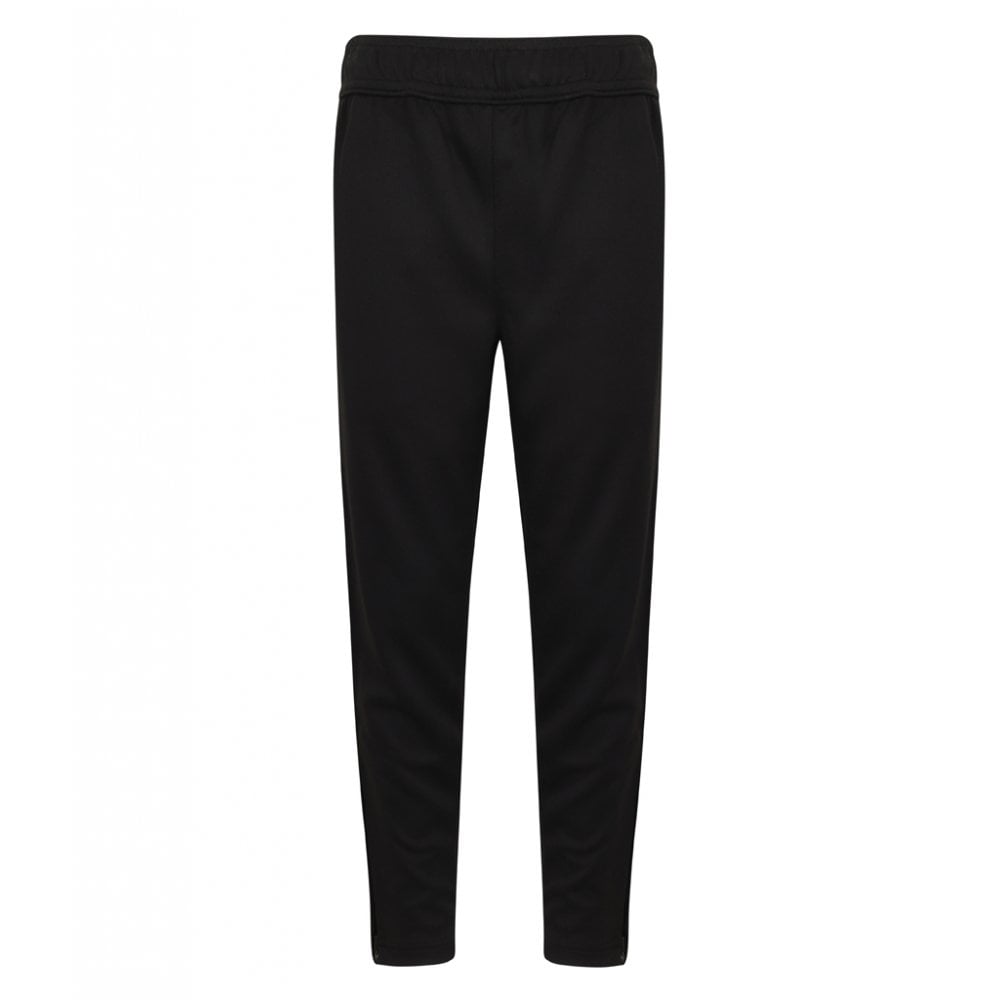 Finden & Hales Kids Knitted Tracksuit Pants, Black/Black, Custom Print