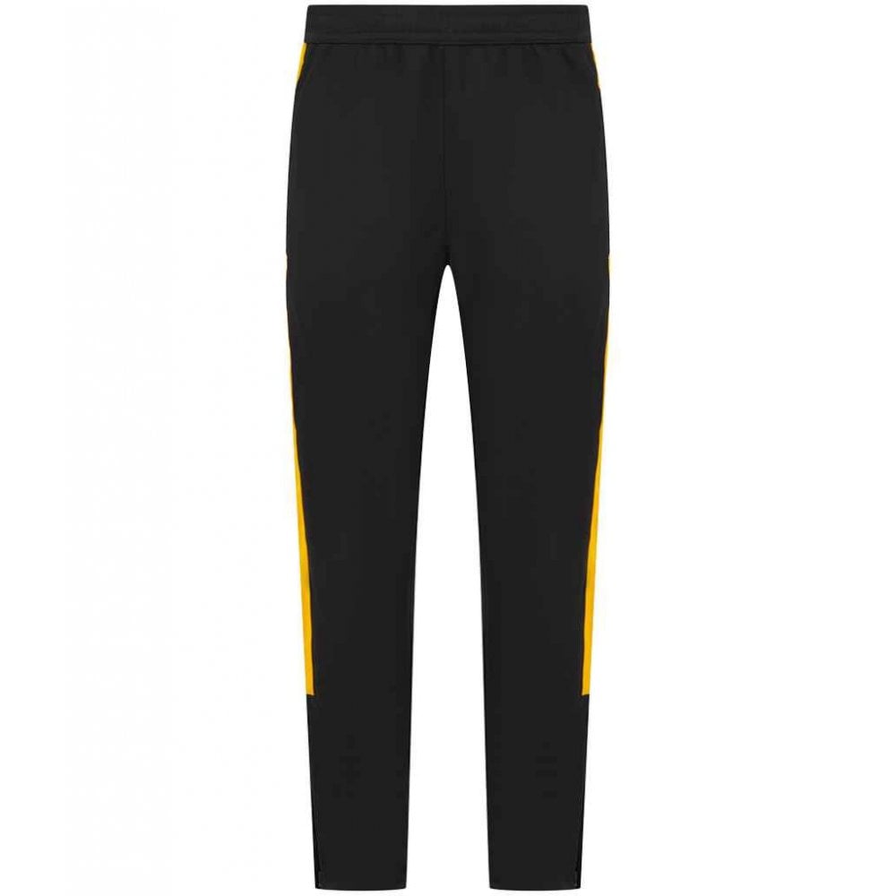 Finden & Hales Kids Knitted Tracksuit Pants, Black/Gold, Custom Print