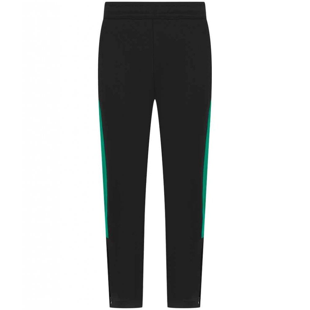 Finden & Hales Kids Knitted Tracksuit Pants, Black/Emerald, Custom Print