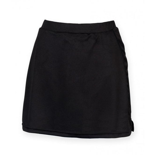 Finden & Hales Ladies Skort, Black, Custom Print