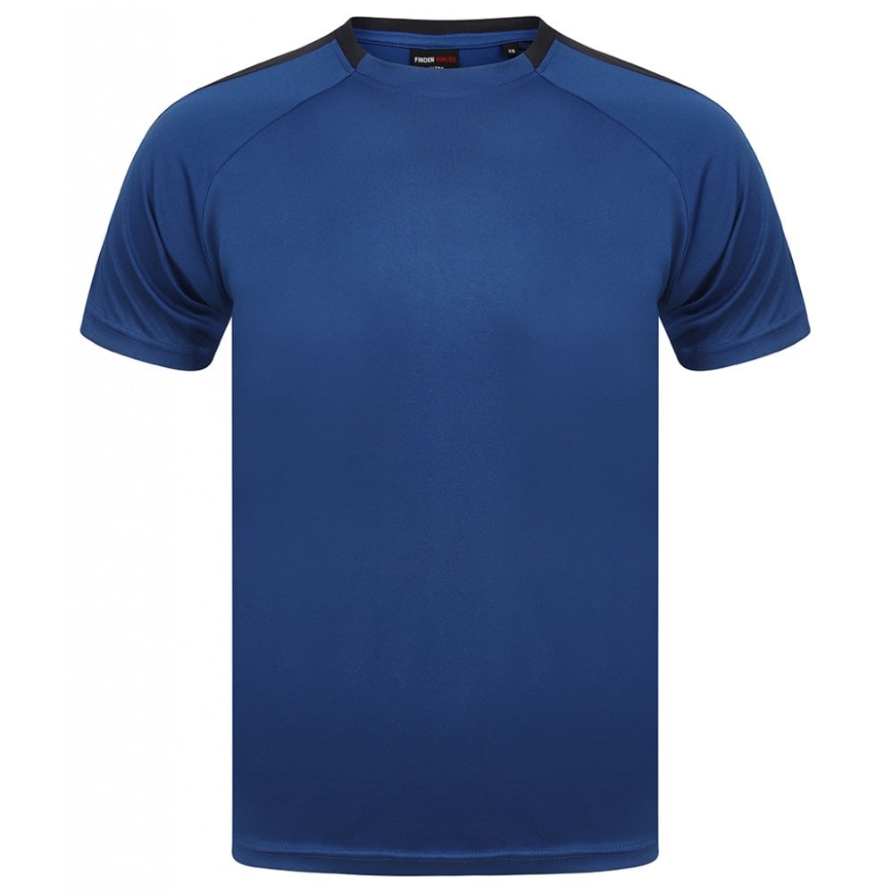 Finden & Hales Unisex Team T-Shirt, Royal/Navy, Custom Print