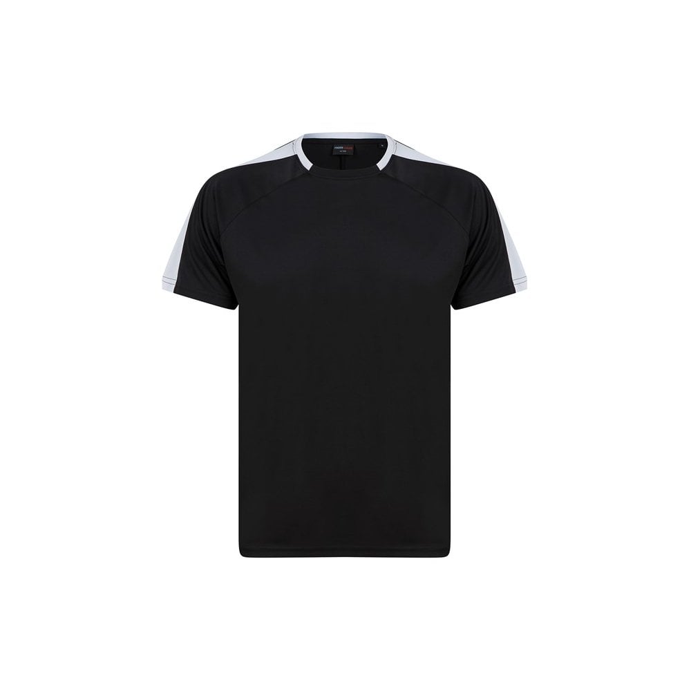 Finden & Hales Unisex Team T-Shirt, Black/White, Custom Print