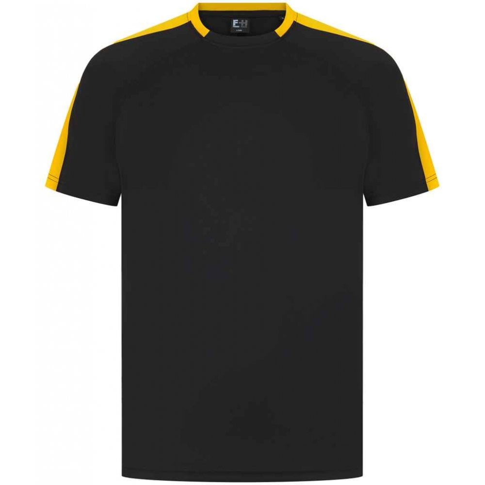 Finden & Hales Unisex Team T-Shirt, Black/Gold, Custom Print