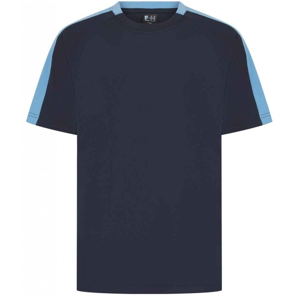 Finden & Hales Unisex Team T-Shirt, Navy/Sky Blue, Custom Print