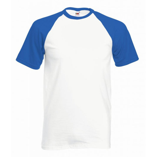 Fruit of the Loom contrast baseball, White/Royal Blue, custom printing