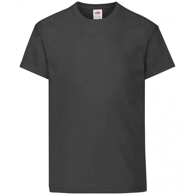 Fruit of the Loom kids original t-shirt, black, custom printed, personalised
