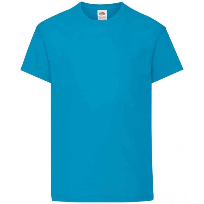 Fruit of the Loom kids original t-shirt, azure, custom printed, personalised