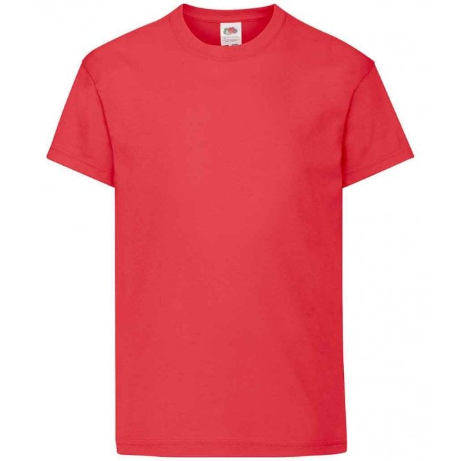 Fruit of the Loom kids original t-shirt, red, custom printed, personalised