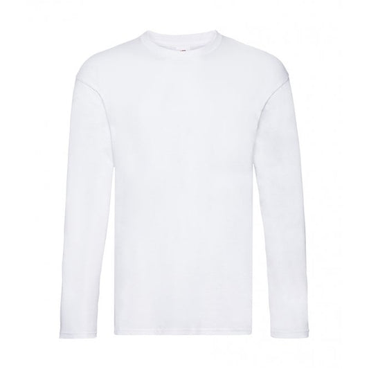Fruit of the Loom Original Long Sleeve, white, for custom printing, workwear printing, personalised workwear.