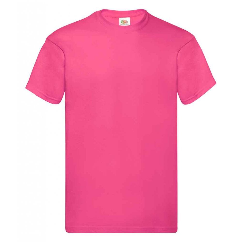 Fruit of the loom original t-shirt, fuschia, for custom printing, workwear printing, personalised workwear.