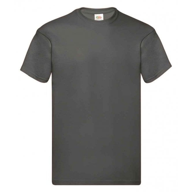 Fruit of the loom original t-shirt, grey, for custom printing, workwear printing, personalised workwear.