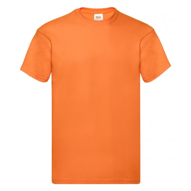 Fruit of the loom original t-shirt, orange, for custom printing, workwear printing, personalised workwear.
