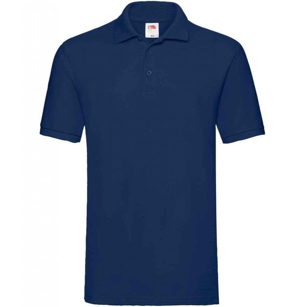 Fruit of the Loom premium cotton picque polo shirt, royal blue, for custom printing, personalisation