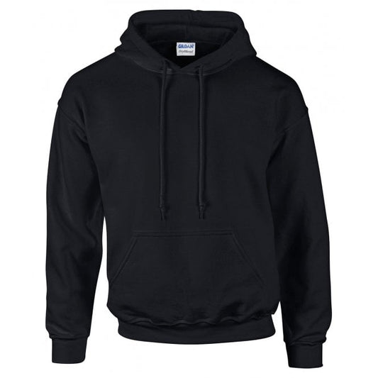 Gildan dry blend hooded sweatshirt, black, custom printed, personalised