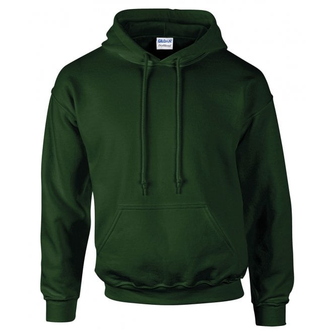 Gildan dry blend hooded sweatshirt, bottle green, custom printed, personalised