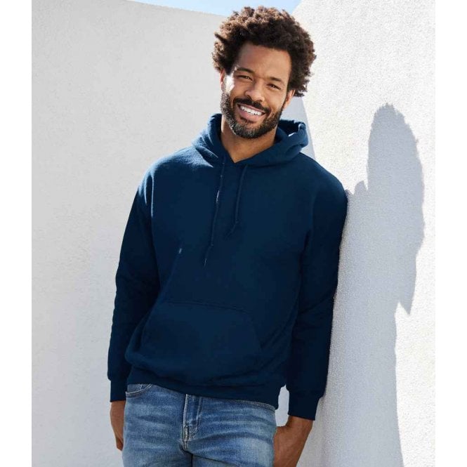 Gildan dry blend hooded sweatshirt, navy, custom printed, personalised