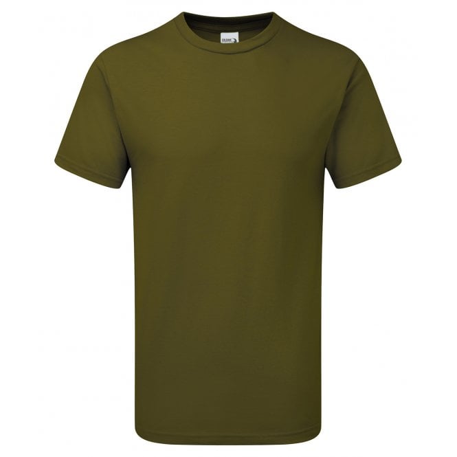 Gildan Hammer Heavyweight T-Shirt Olive Green Custom Print