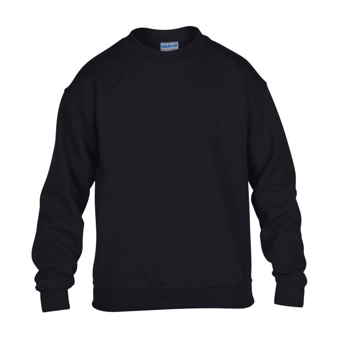 Gildan kids heavy blend drop shoulder sweatshirt, black, custom printed, personalised