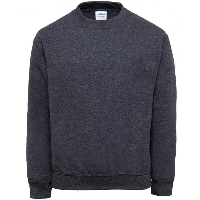 Gildan kids heavy blend drop shoulder sweatshirt, charcoal, custom printed, personalised