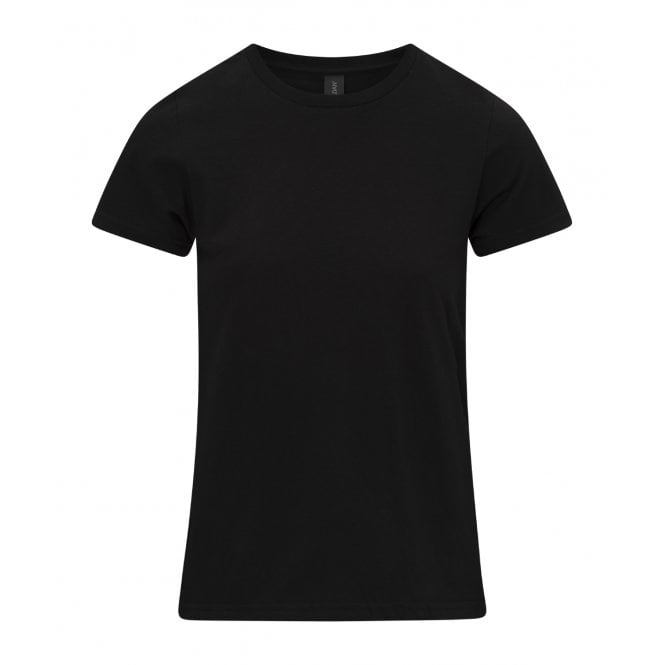 Gildan ladies softstyle midweight t-shirt, black, for custom printing
