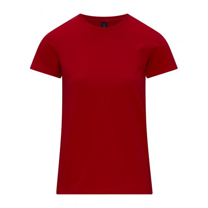 Gildan ladies softstyle midweight t-shirt, red, for custom printing