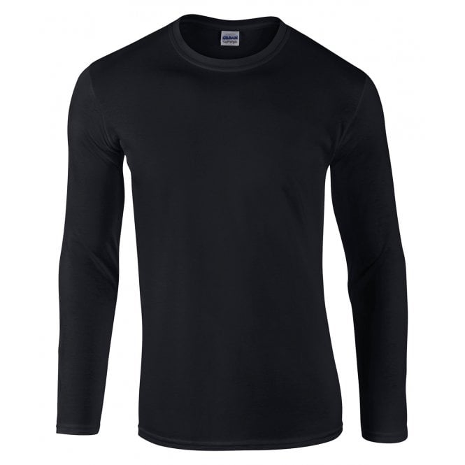 Gildan softstyle long sleeve t-shirt, black, for custom printing