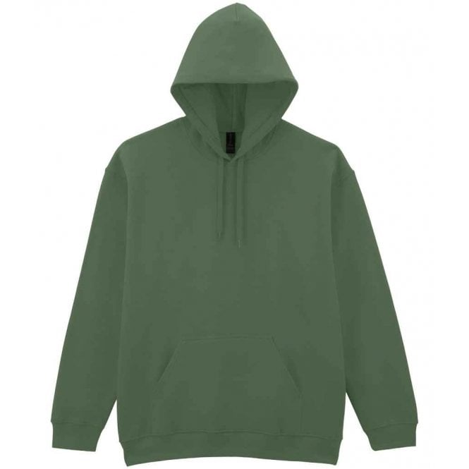 Gildan softstye midweight hoodie, military green, for custom printing