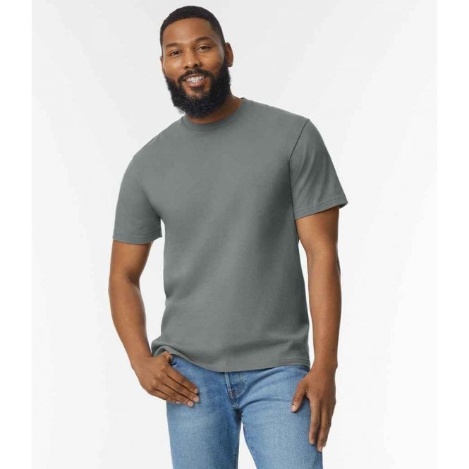 Gildan softsyle midweight t-shirt, grey, for custom printing