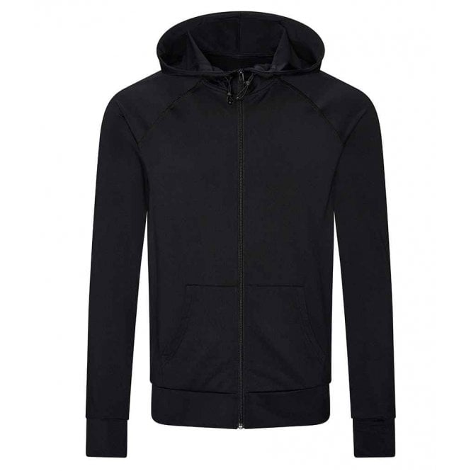 Just Cool AWDis Cool Contrast Zoodie, Jet Black, Custom Print