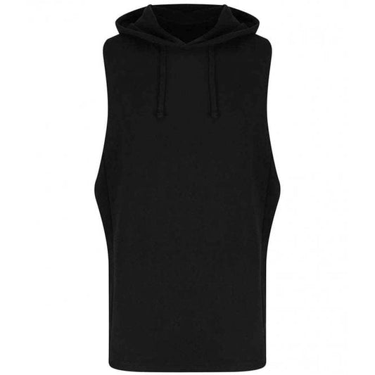 Just Cool AWDis Cool Urban Sleeveless Muscle Hoodie, Jet Black, Custom Print