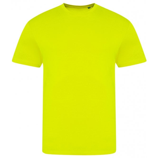 AWDis unisex electric tri-blend t-shirt electric yellow custom print