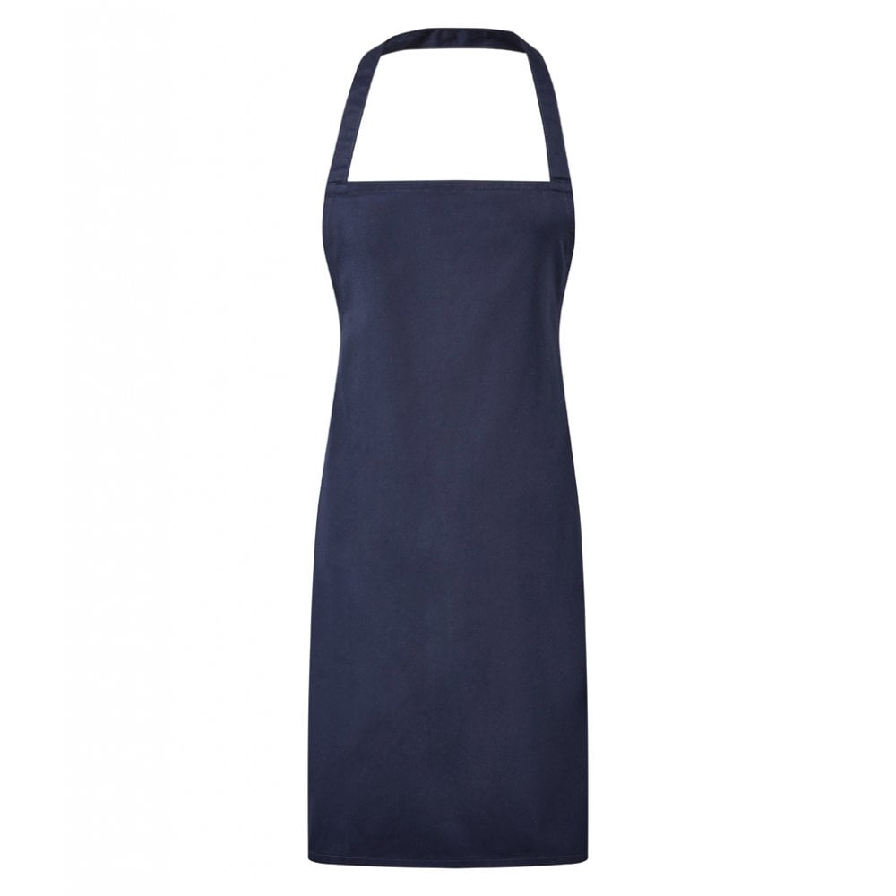 Premier essential bib apron, navy, custom printed workwear, personalised