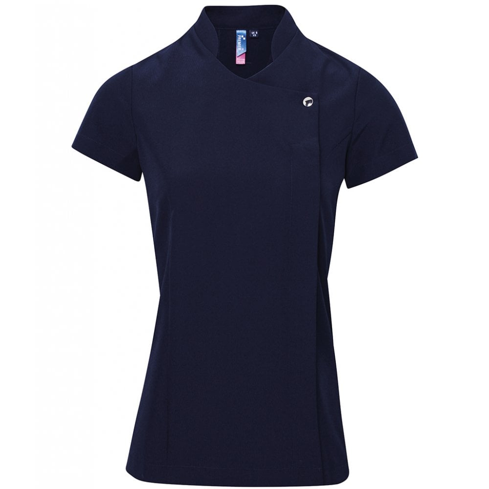 Premier ladies blossom tunic, navy, for custom printing, personalised workwear