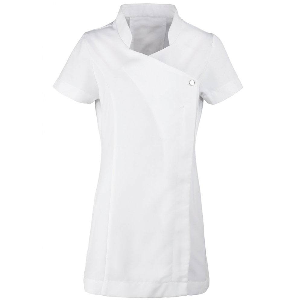 Premier ladies blossom tunic, white, for custom printing, personalised workwear