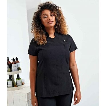 Premier ladies blossom tunic, black, for custom printing, personalised workwear