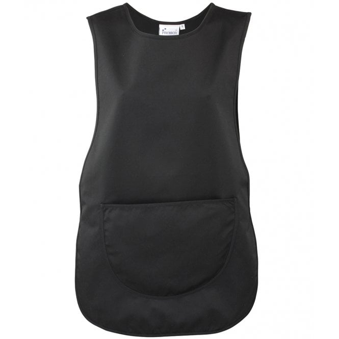 Premier pocket tabard, black, custom printed workwear