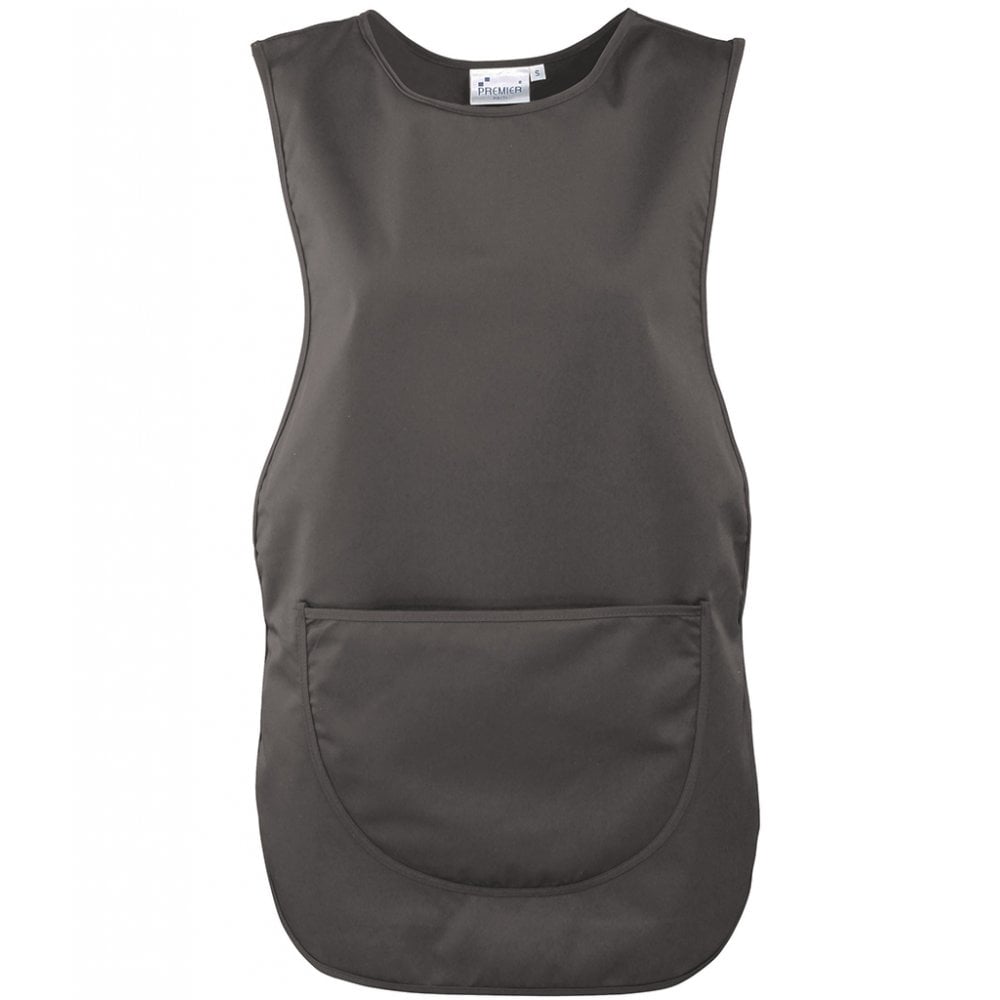 Premier pocket tabard, grey, custom printed workwear