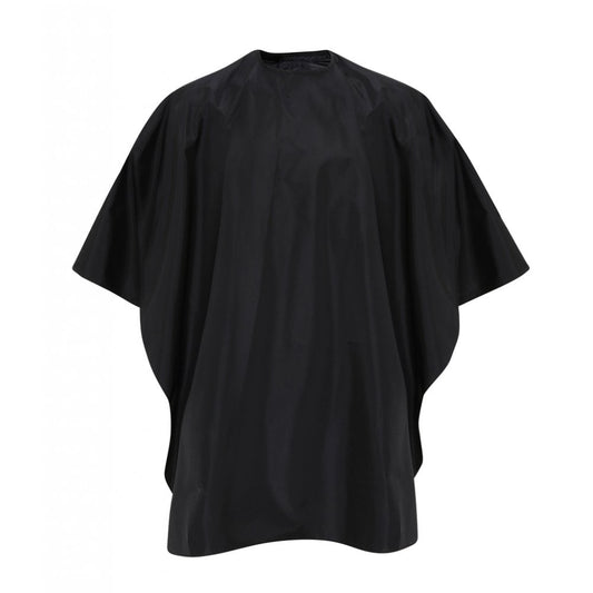 Premier waterproof salon gown, black, custom printed