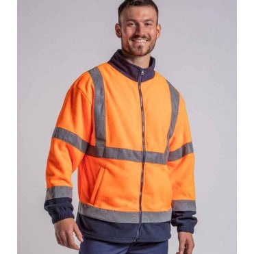 Pro RTX high visibility fleece jacket, orange, custom printed workwear