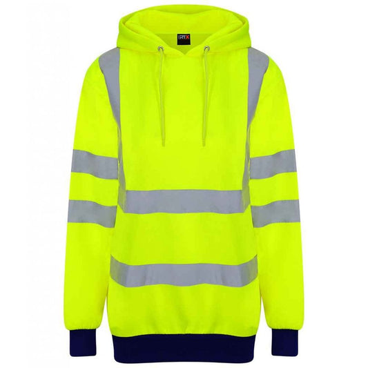 Pro RTX high visibility hoodie, yellow, custom printed workwear